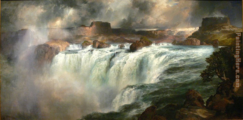 Shoshone Falls on the Snake River painting - Thomas Moran Shoshone Falls on the Snake River art painting